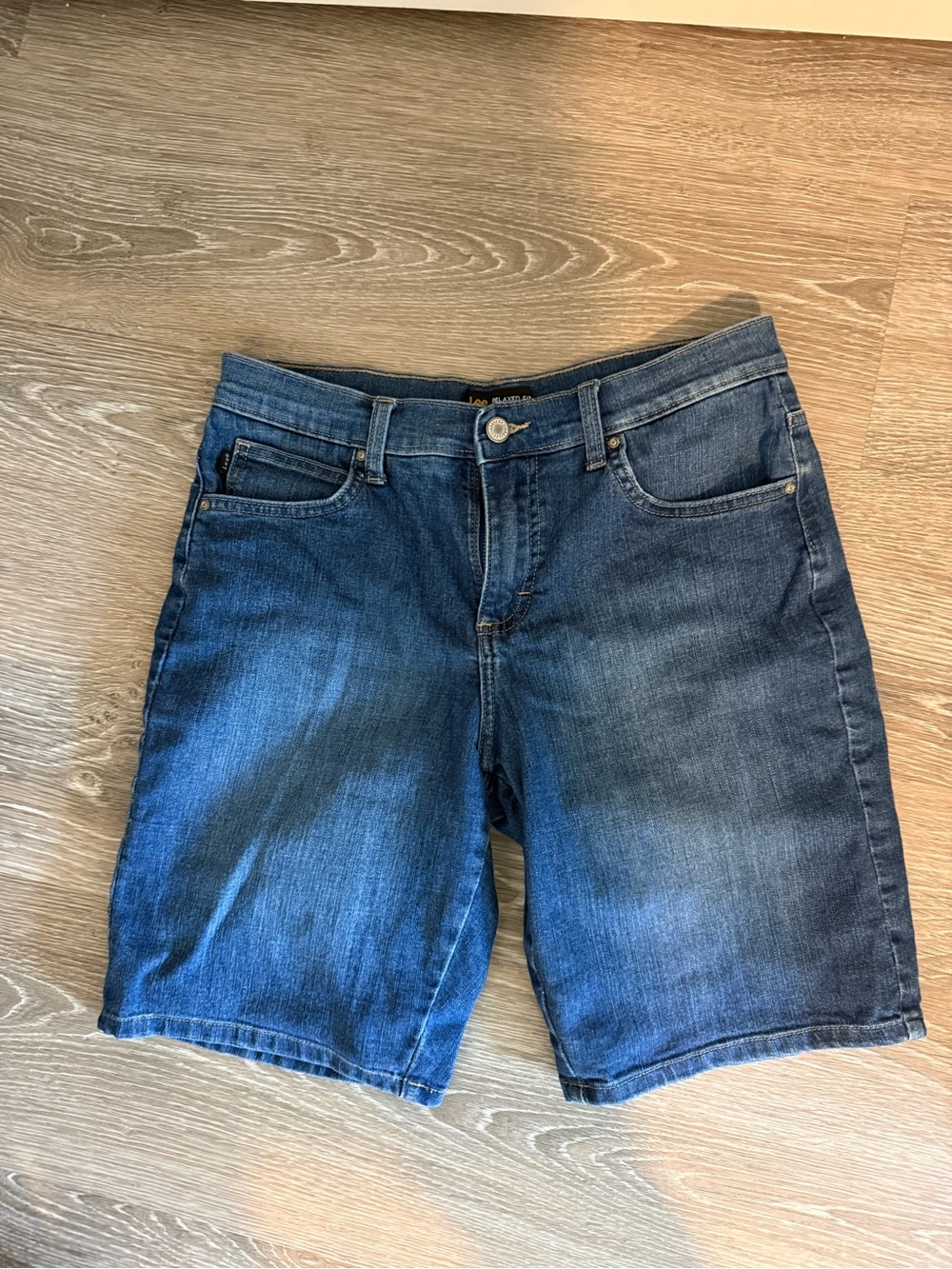 Lee Women's Denim Shorts in Dark Blue Wash